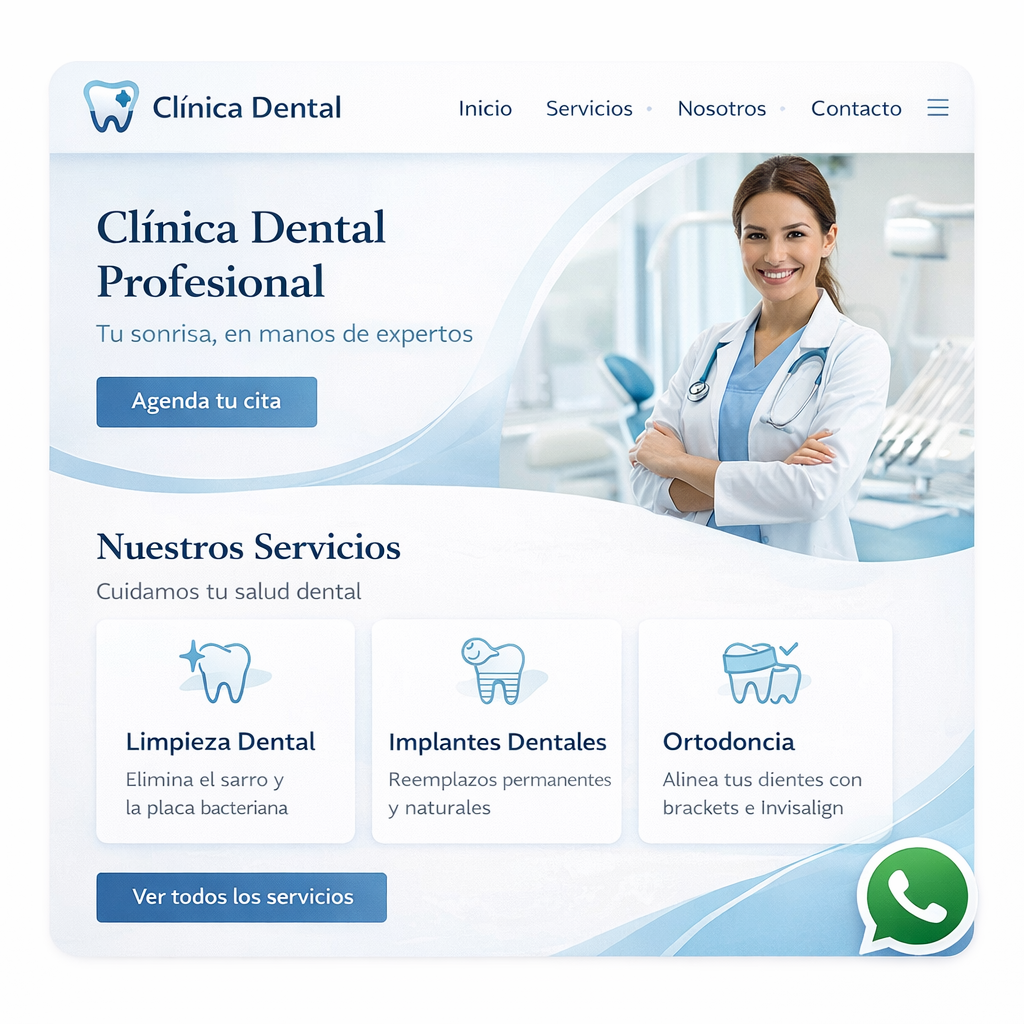 cómo crear una página web para vender servicios